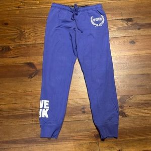 Victoria’s Secret pink joggers. Size medium purple. Lightweight